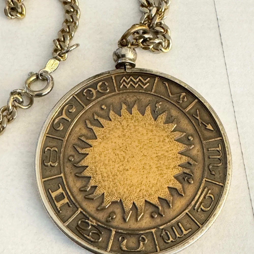 Aries Zodiac Pendant Necklace - Gold-Tone Men’s Jewelry
